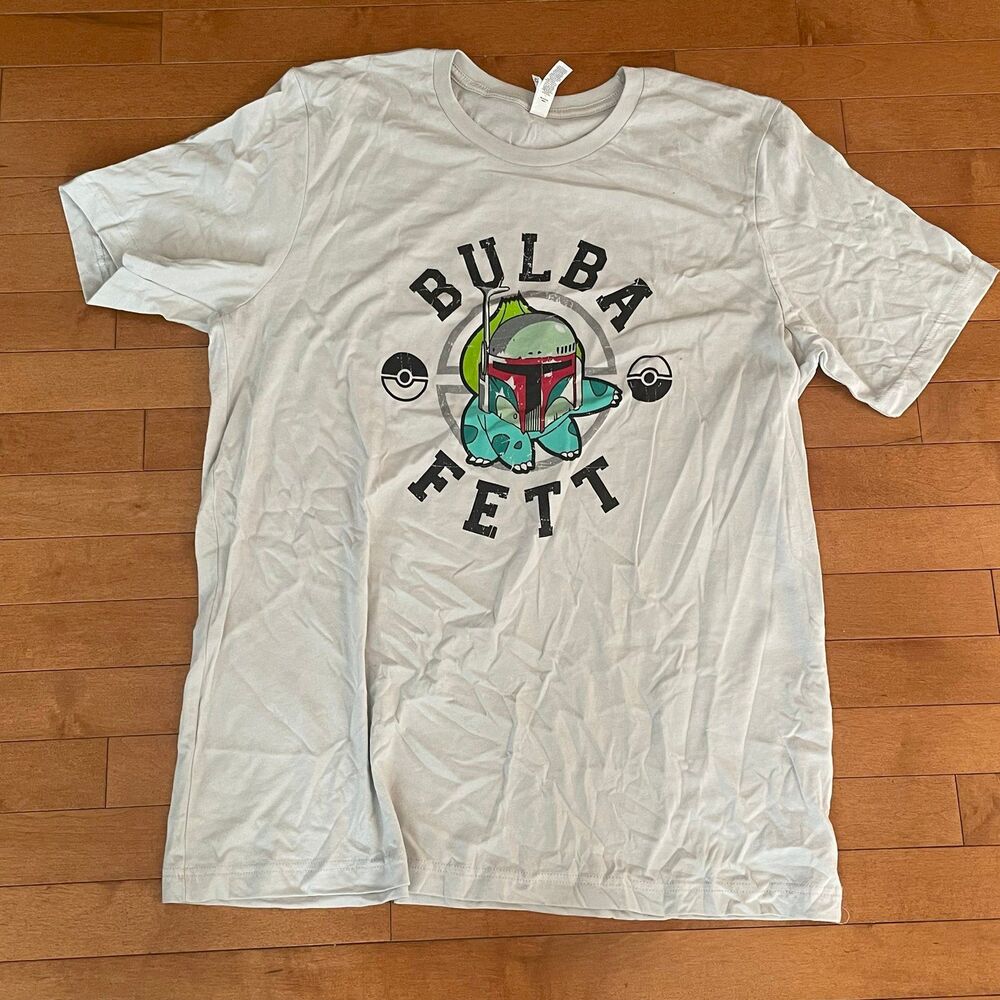 NEW t-Shirt BULBA FETT Pokemon Meets Star Wars XL tee Bella Canvas
